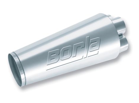 Borla 40976 XR-1 Shorty Collector Muffler 2.25in Inlet 4in Outlet 14inx6.75in - Round