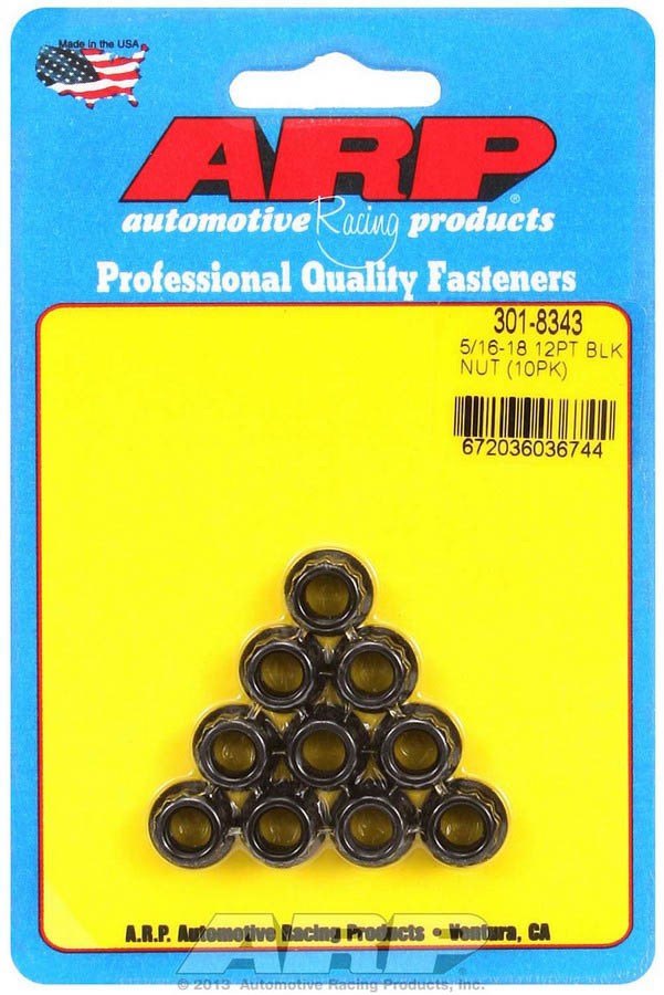 ARP 12 Point; 5/16 Inch - 18 Thread Nuts 301-8343