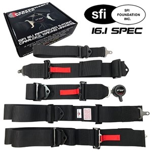 Performance World SFI 16.1 5-POINT CAMLOCK RACING HARNESS BLACK. NHR 270500